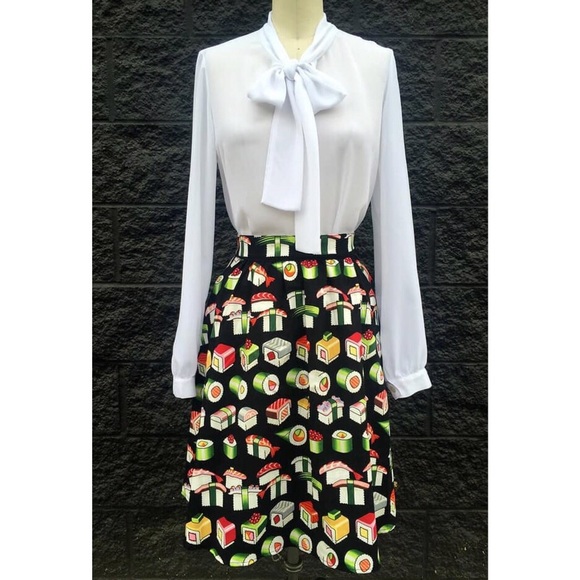 Modcloth Dresses & Skirts - Retrolicious Sushi Skirt Vintage Inspired Retro